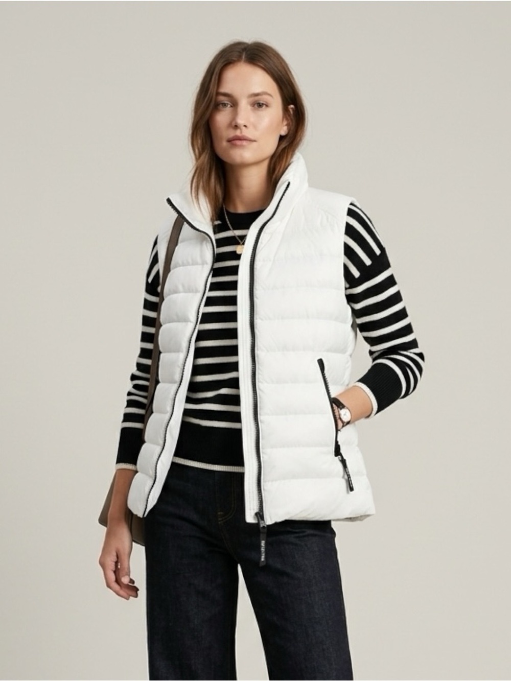 SAM. New York Freedom Down Puffer Vest - Matte White / Snow Monochromatic
